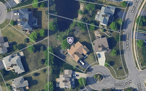 Property will be staked at the corners to show lot lines.