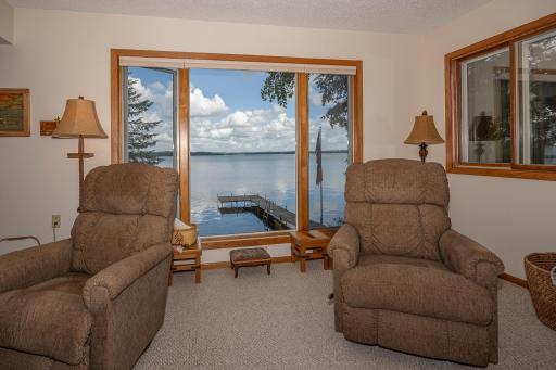 Enjoy your morning coffee to these Ten Mile Lake views