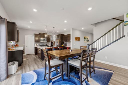 Dining room leading to the upper and lower levels.