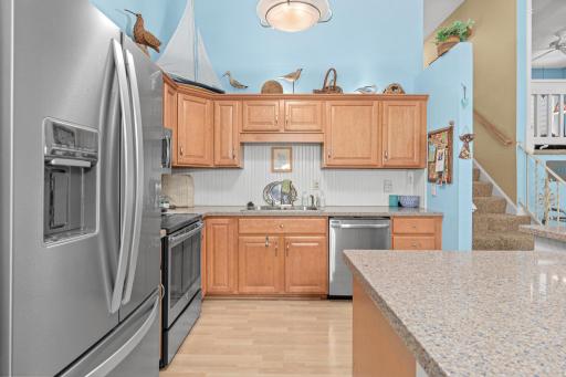 Beautiful kitchen with stainless steel appliances