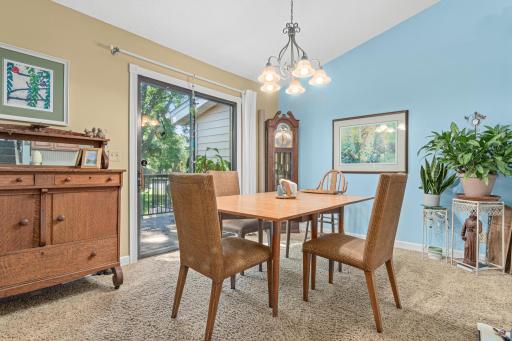 Dining area connected to the kitchen