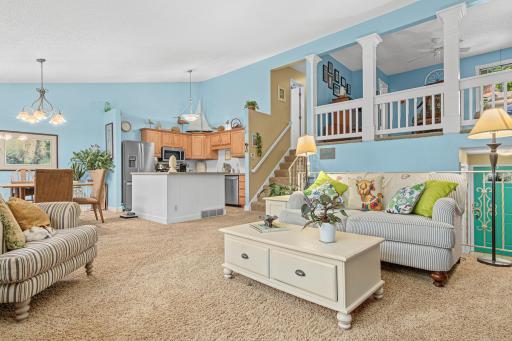 The main floor offers open concept living