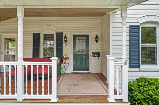 Imagine enjoying this beautiful front covered porch this summer.