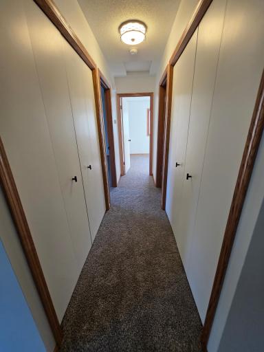 Hallway View.. All Closet Doors Have Been Redone With New Hardware..