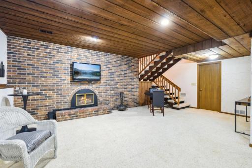 Another view of family room facing stairway