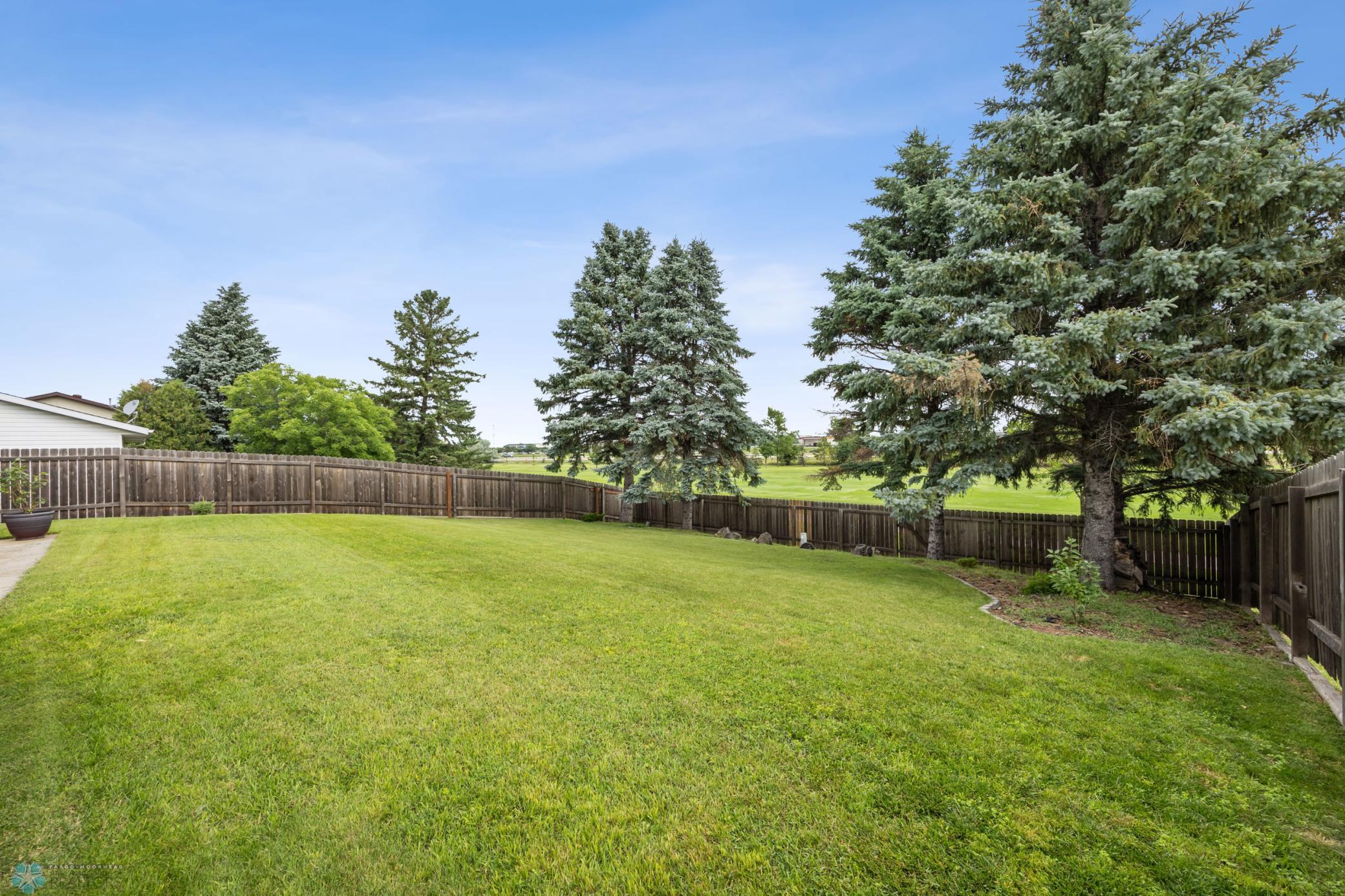 Large fenced in yard