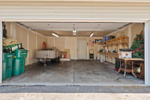 2 Garage Garage with Extra Shelving