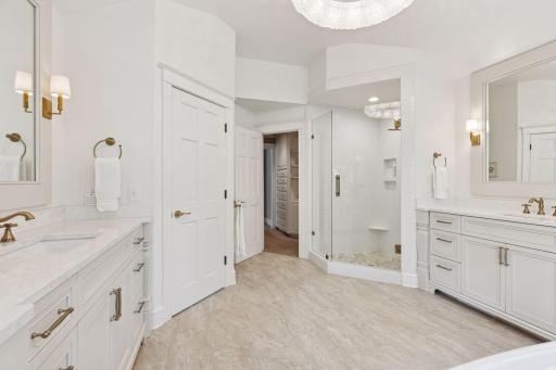 Separate Shower and Water Closet in Primary En-Suite Bathroom