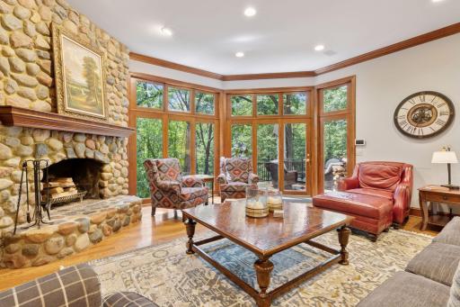 Large Floor to Ceiling Windows overlooking Cullen Nature Preserve