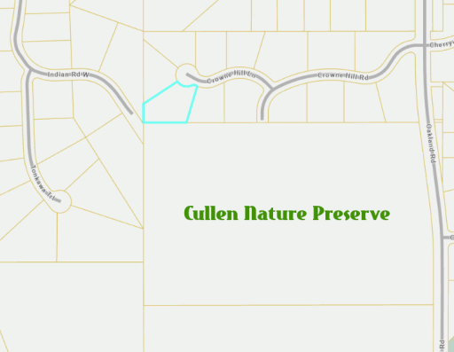 Protected Privacy of Cullen Nature Preserve right out the back door!