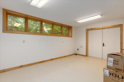 Double doors to the exterior of the house make this easy and ideal for storage of literally anything.