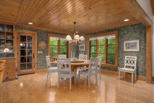 Morning breakfasts and evening dinners will be enjoyed frequently in this favorite space.