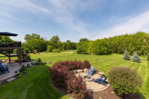 Backyard is private, peaceful, and surrounded by trees and nature