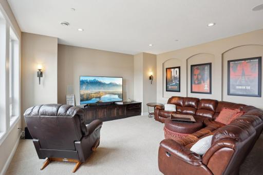 Media space perfect for movie nights or watching the big game