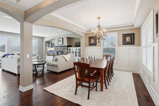 Open layout with defined yet connected spaces for comfort and flow