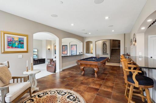 Incredibly spacious layout allows for multiple zones: lounge, games, TV, and more