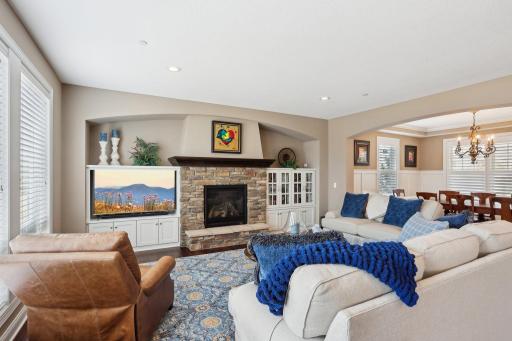 Natural light pours into the great room through oversized windows