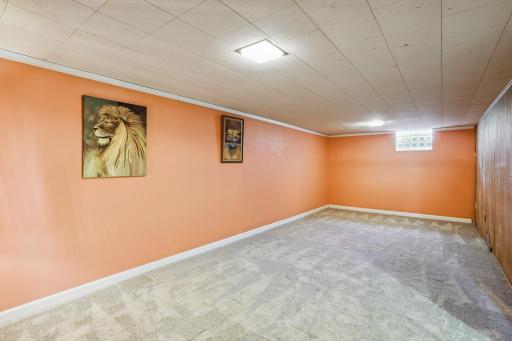 The large family room space
