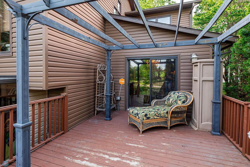 Pergola over deck
