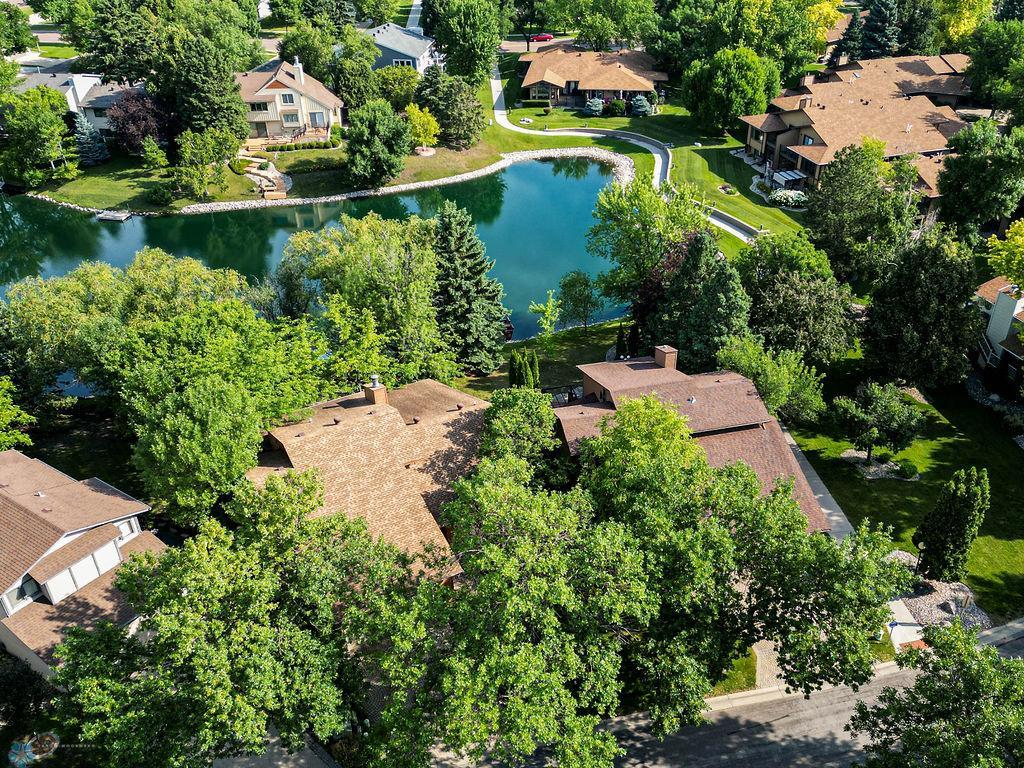 Overhead shot of home/water