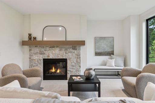 Enjoy cold winter months by snuggling up to your gas fireplace in the basement