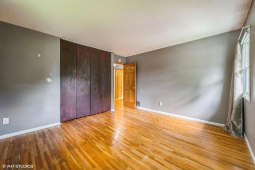 Primary bedroom features a large, deep closet.