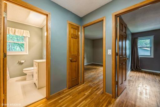 Landing. 3 bedrooms and full bathroom on this level.