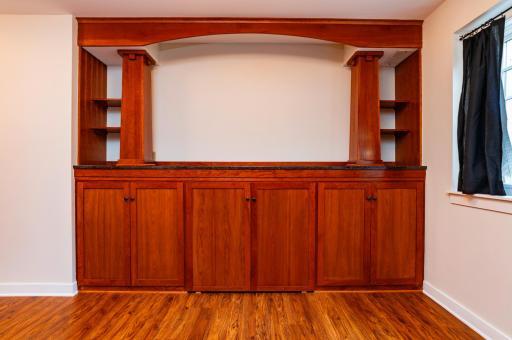 Custom cabinetry to store your belongings in style!