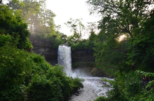 Minnehaha Falls is about a 3 mile bike ride