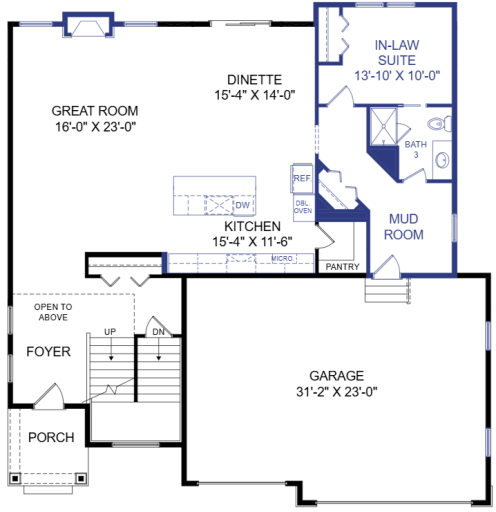 Main Level Floor Plan
