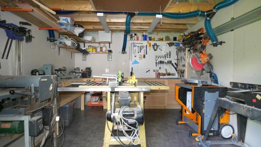 A woodworkers dream come true; cabinetry will stay; equipment will not...