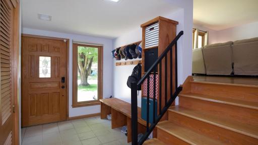 Front entry with built-ins...