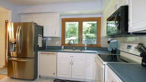 Window overlooks the backyard...