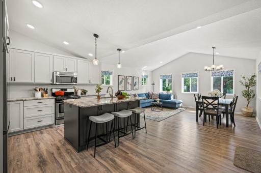 Complete kitchen renovation and great room addition