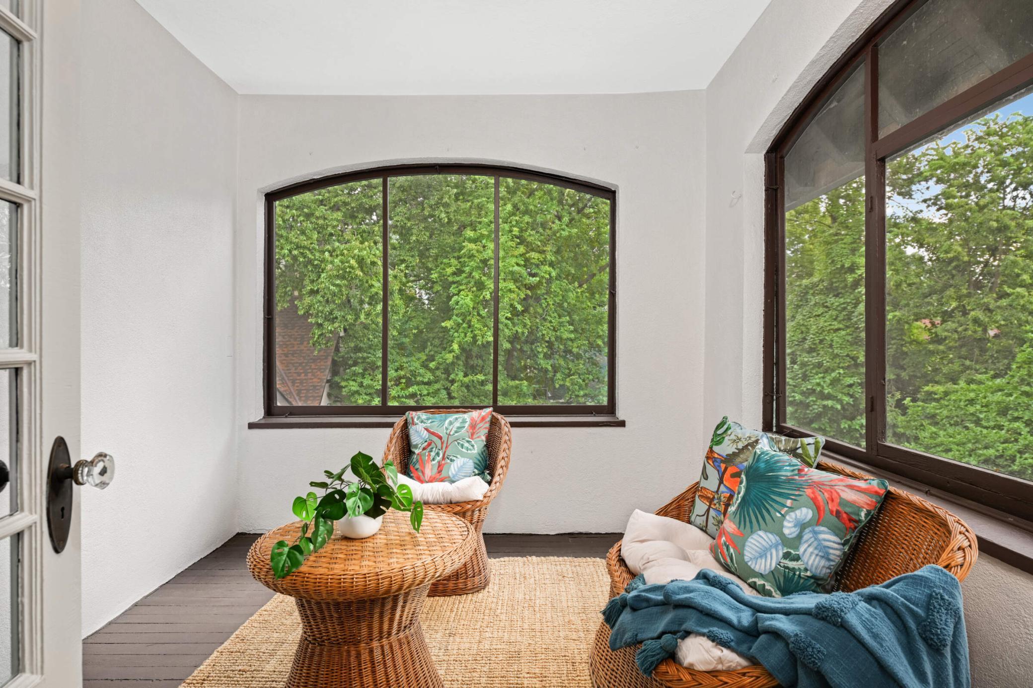 Off Bedroom #2 is a lovely screened porch.