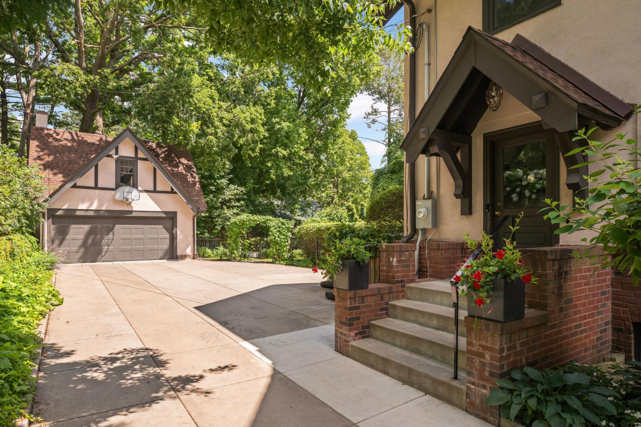 Or, the perfect spot to play basketball or ride a trike.