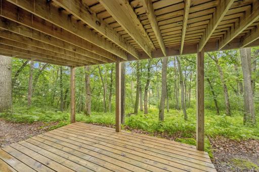Lower deck offers extra shade and a front row view that showcases stunning country views.