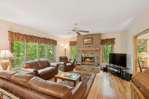 Enjoy the beauty of these floors. Most of the main level gleams with the natural wood finishes. Also notice the windows. You'll get magnificent views from every angle.