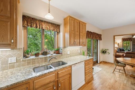 Enjoy birdwatching while doing the dishes. It makes volunteering for clean up a little easier.