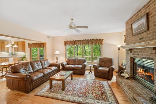 Can you picture yourself here snuggled up by the fire? The property offers all the wood you should need right out your door.