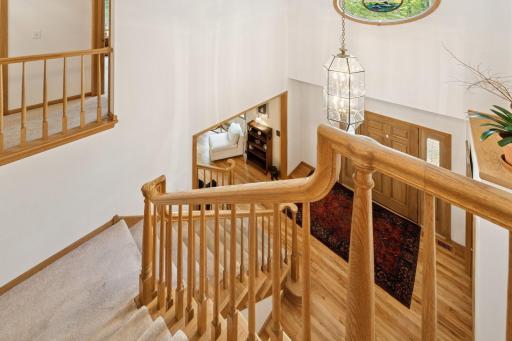 View overlooking the Foyer. Accent lighting creates a nice soft ambiance in the evening.