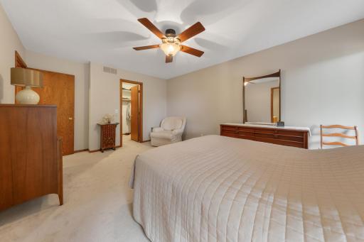 2nd floor primary bedroom with walk-in closet and private full bath