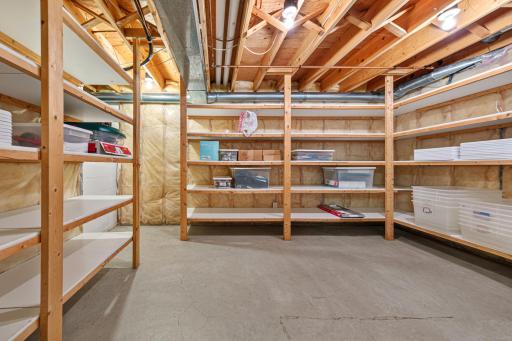Basement bonus storage space. This was an addition to the home