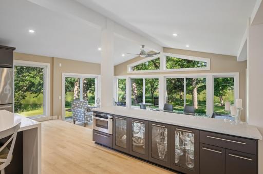 View of the informal dining room from the kitchen.