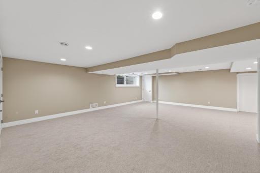 This space is ready to use for a rec room, third living space, game room, or anything you can imagine!