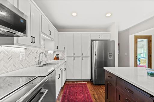 Kitchen with Stainless Steel Appliances & Island