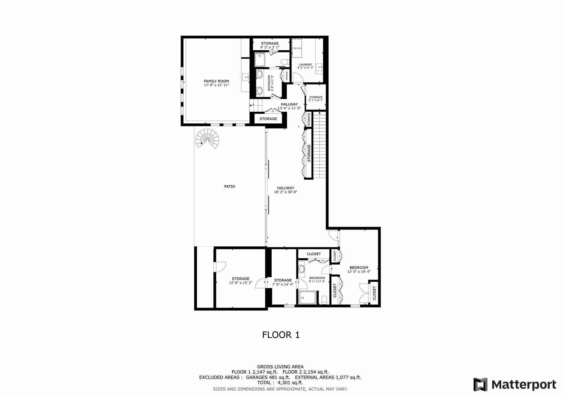 Lower level floor plan