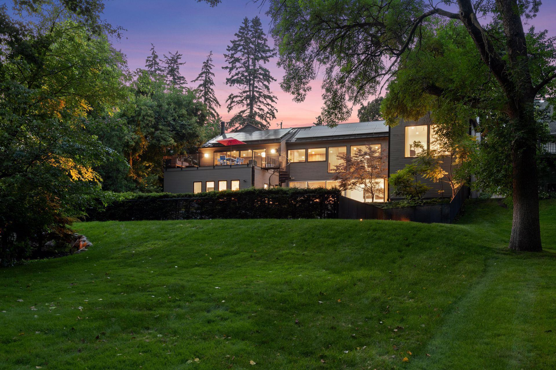 View from Minnehaha Creek looking north to the home
