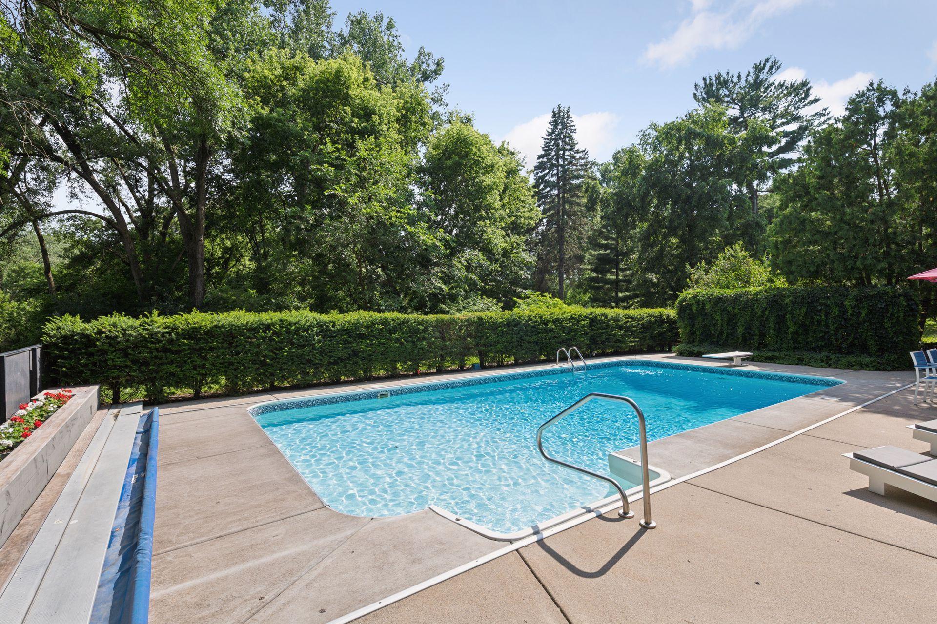 Incredibly stunning pool area that is extremely private