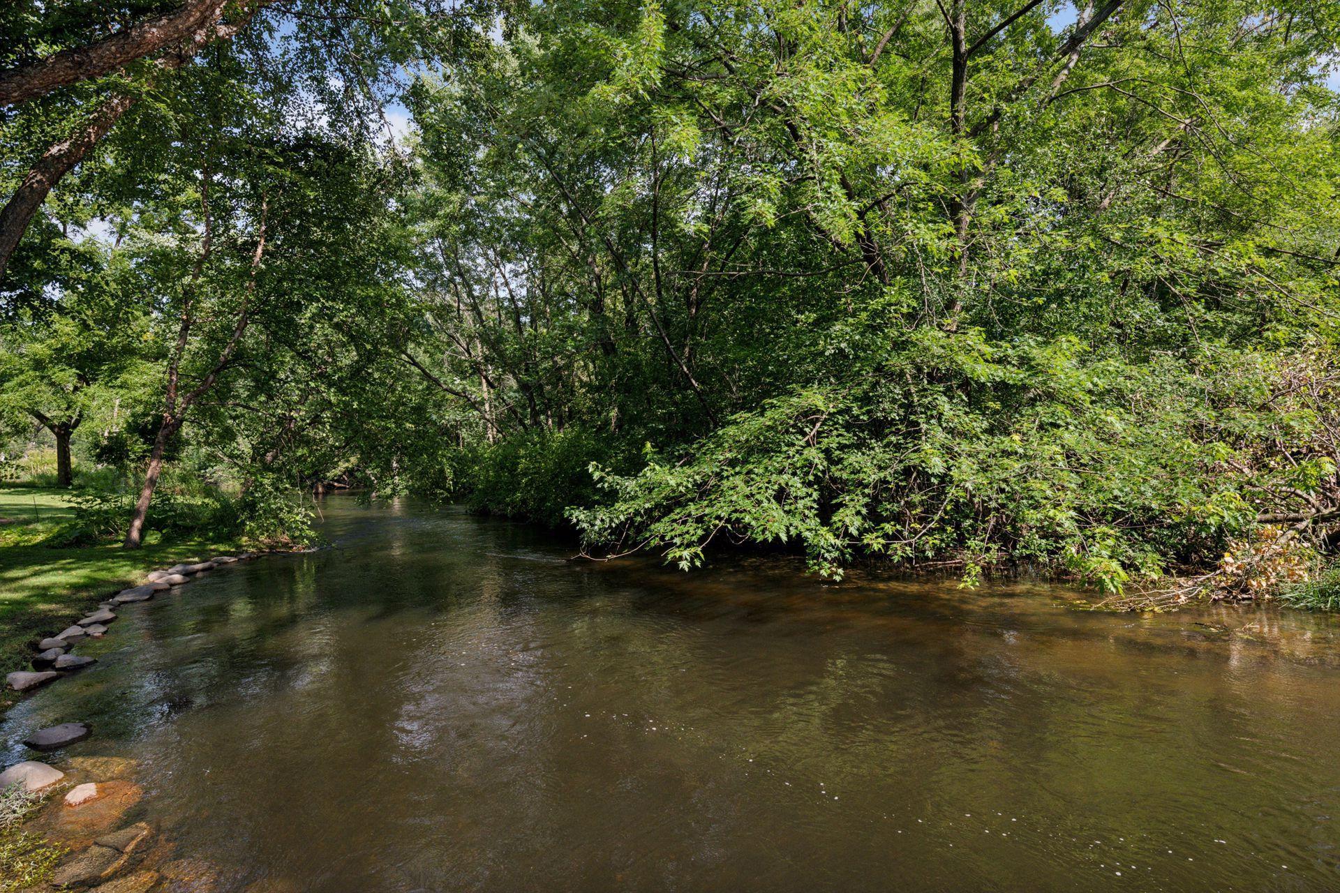 Minnehaha Creek at the rear of the property